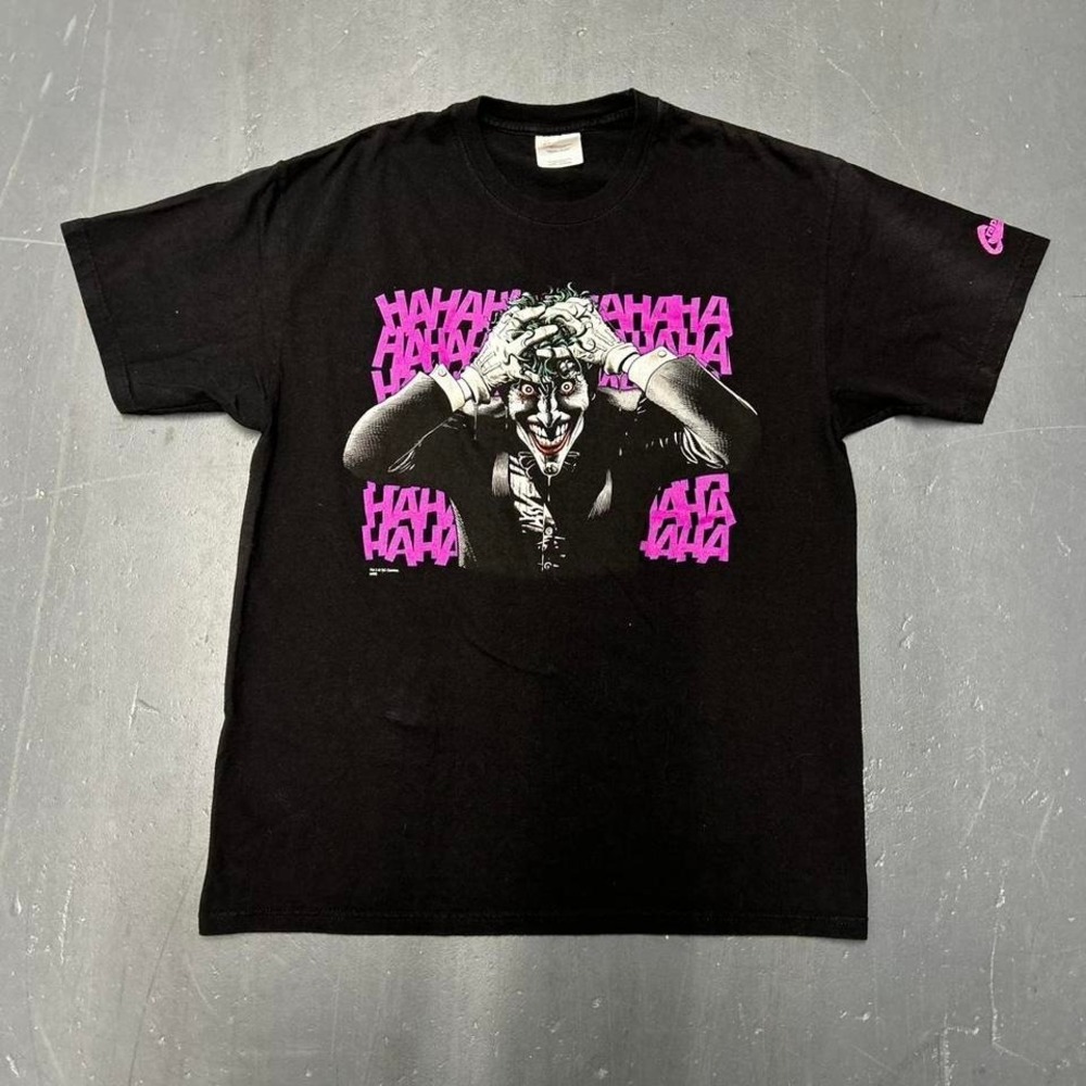 Y2K 2009 DC comics Joker graphic tee shirt tshirt Size L